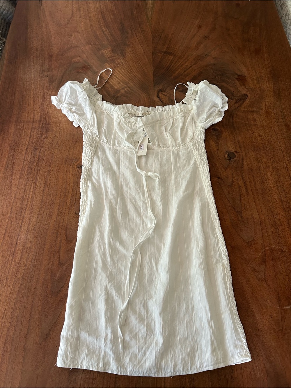 White Women's Off-Shoulder Summer Dress Top